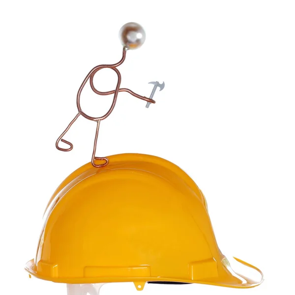 Construction Worker Hoe — Stock Photo, Image