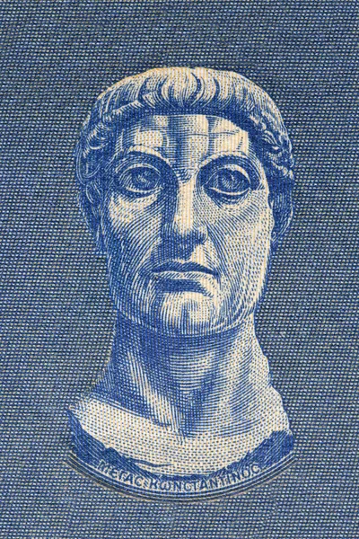 콘스탄티누스 그리스 화폐의 초상화 — 스톡 사진