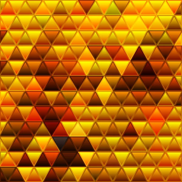 Abstrakt Vektor Färgat Glas Triangel Mosaik Bakgrund Gul Och Brun — Stockfoto