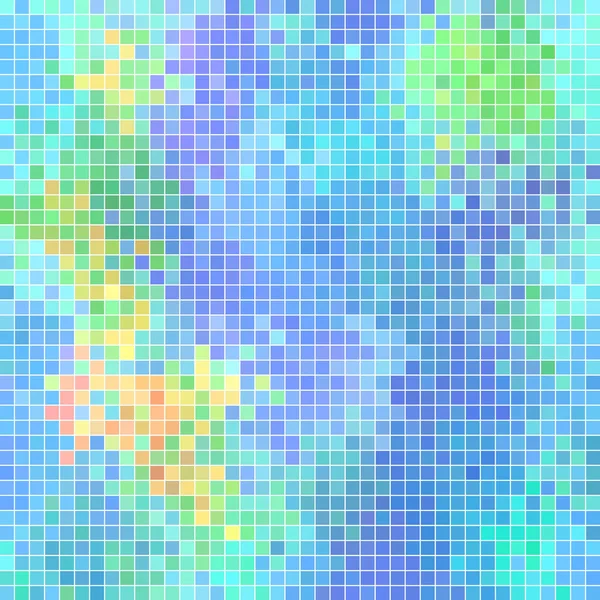 Abstrato Vetor Quadrado Pixel Mosaico Fundo Luz Azul — Fotografia de Stock