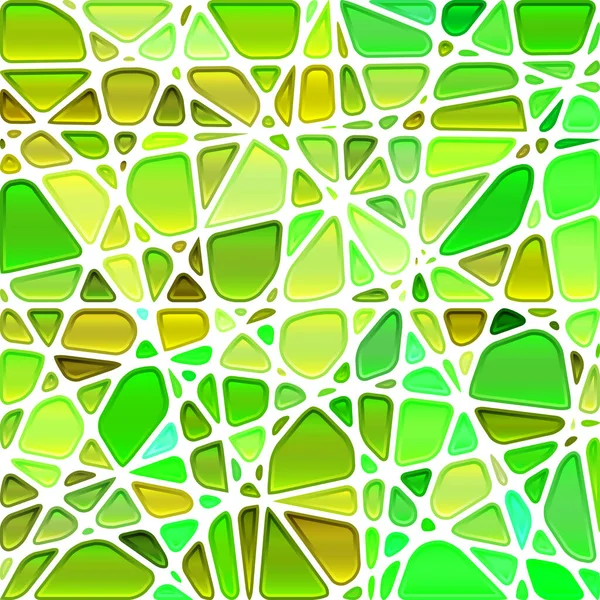 Vector Abstracto Manchado Vidrio Mosaico Fondo Verde Amarillo —  Fotos de Stock