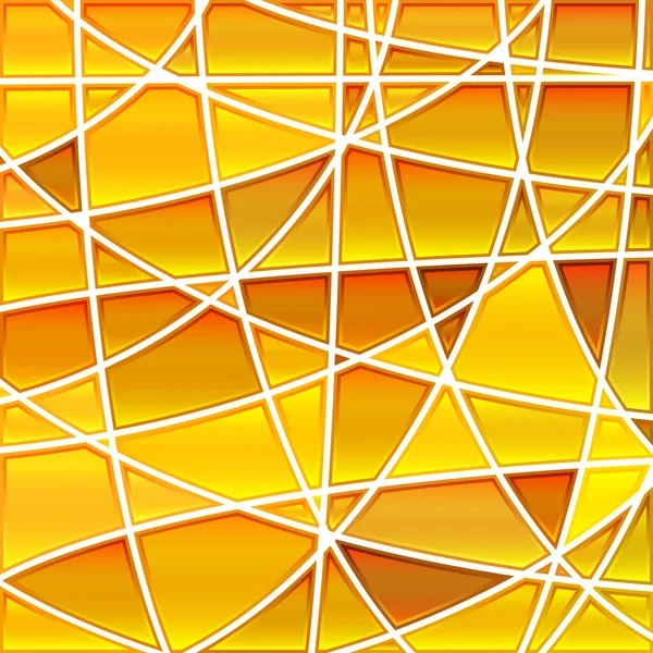 抽象ベクトルステンドグラスモザイク背景 ゴールデンイエロー — ストック写真