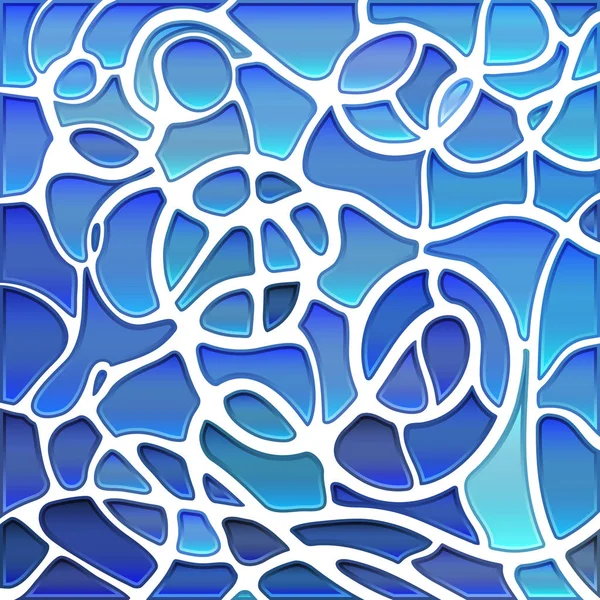 Vector Abstracto Manchado Vidrio Mosaico Fondo Luz Azul Brillante — Foto de Stock