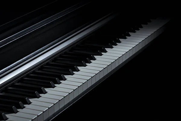 Teclado Piano Con Color Blanco Negro — Foto de Stock