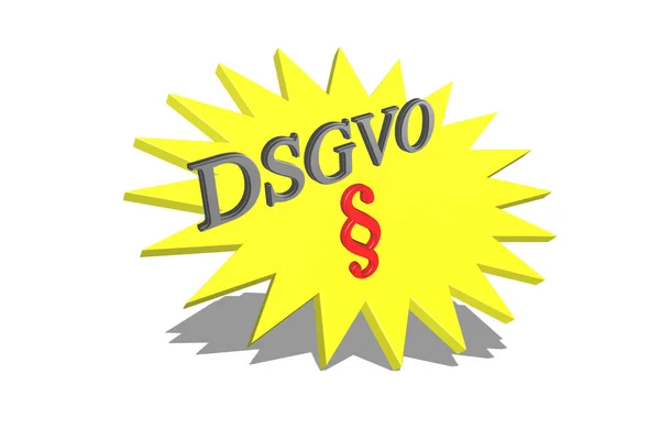 Dsgvo Basic Data Protection Regulation Concepto Con Sombra — Foto de Stock