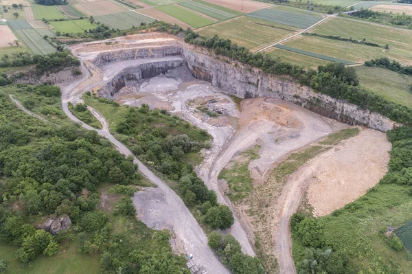 Luchtfoto Van Een Voormalige Steengroeve — Stockfoto