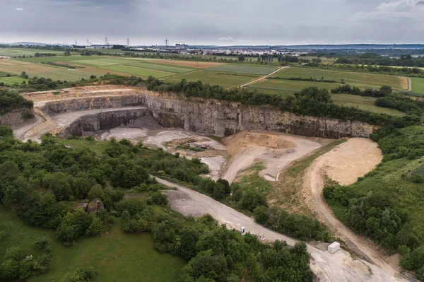 Luchtfoto Van Een Voormalige Steengroeve — Stockfoto