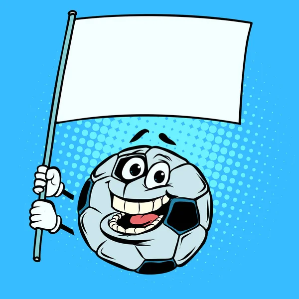 National Flag Form Template Football Soccer Ball Funny Character Emoticon — Stock Photo, Image