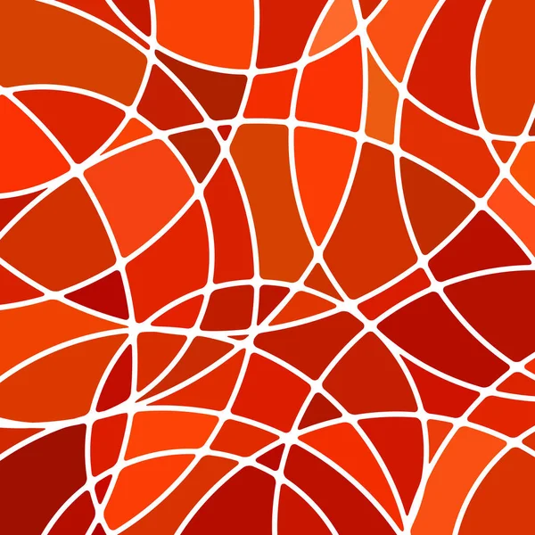 Abstrakt Vektor Färgat Glas Mosaik Bakgrund Röd Och Orange — Stockfoto