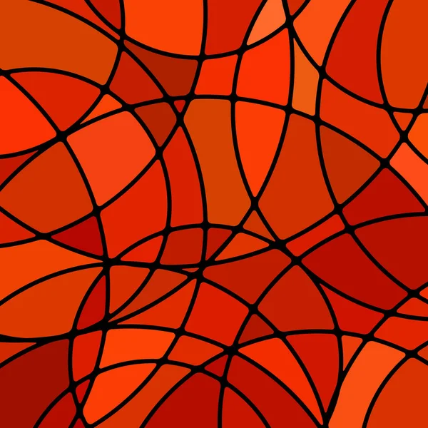 Abstrakt Vektor Färgat Glas Mosaik Bakgrund Röd Och Orange — Stockfoto