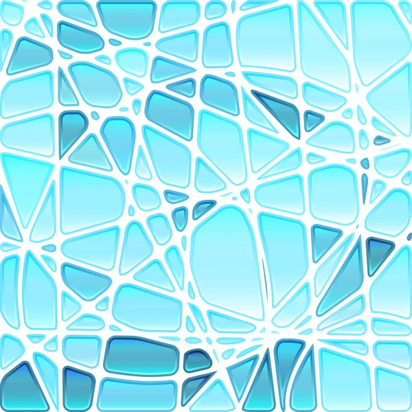 Abstract Vector Stained Glass Mosaic Background Light Blue — Stock Photo, Image