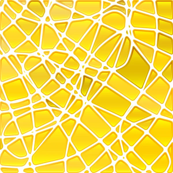 抽象的なベクトルステンドグラスモザイクの背景 明るい黄色 — ストック写真