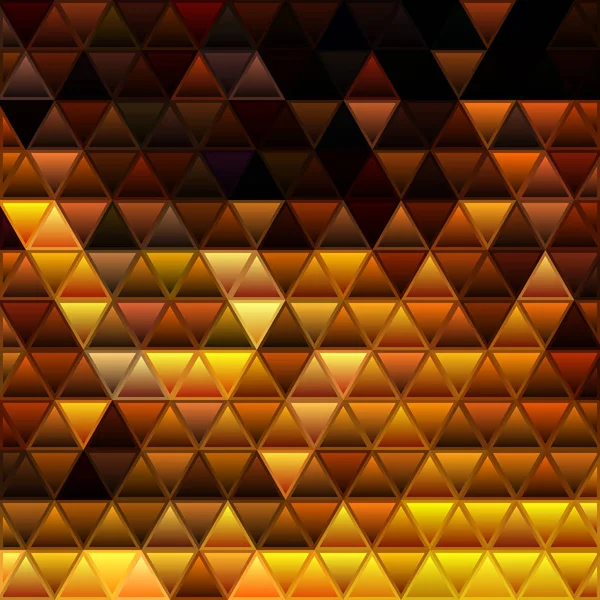 彩色玻璃三角形马赛克背景 黄色和棕色 — 图库照片