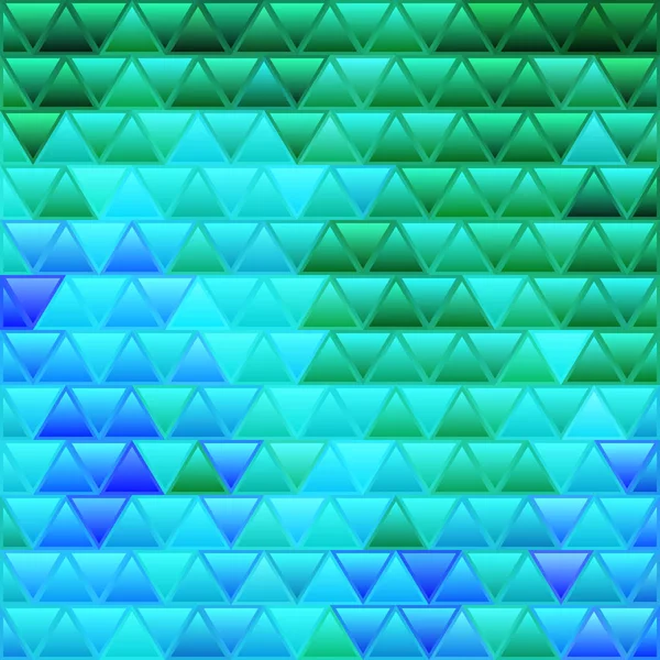 Abstract Vector Stained Glass Triangle Mosaic Background Blue Green — Stock Photo, Image