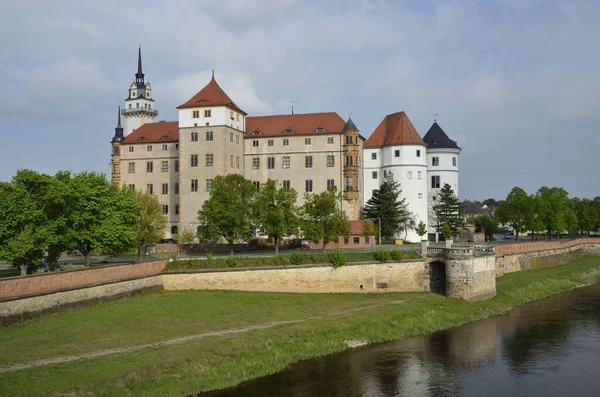 Κάστρο Hartenfels Στο Έλβα Torgau — Φωτογραφία Αρχείου