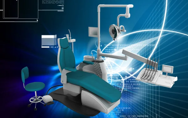 Digital Illustration Tandläkarenhet Färg Bakgrund — Stockfoto