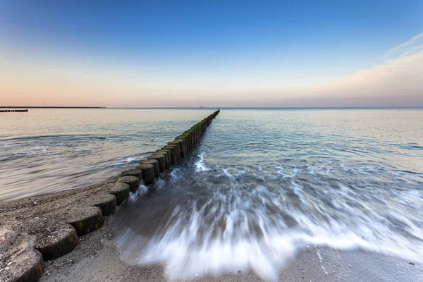Groynes Morzu Bałtyckim — Zdjęcie stockowe