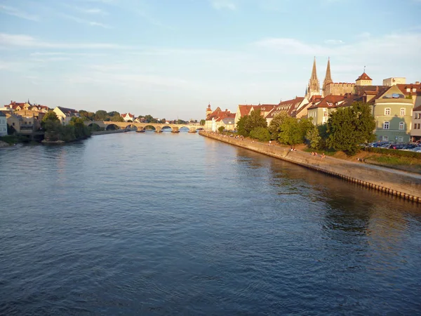 Danube Itt Regensburg — Stock Fotó