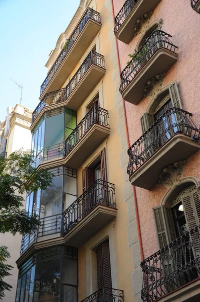 Барселона Чудовий Фасад Старого Будинку — стокове фото