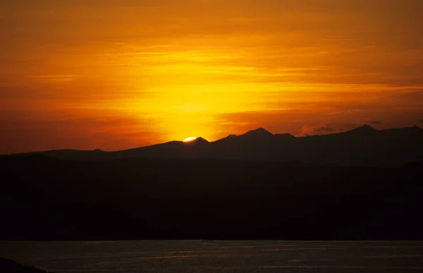 Avond Schilderachtige Zonsondergang Hemel — Stockfoto