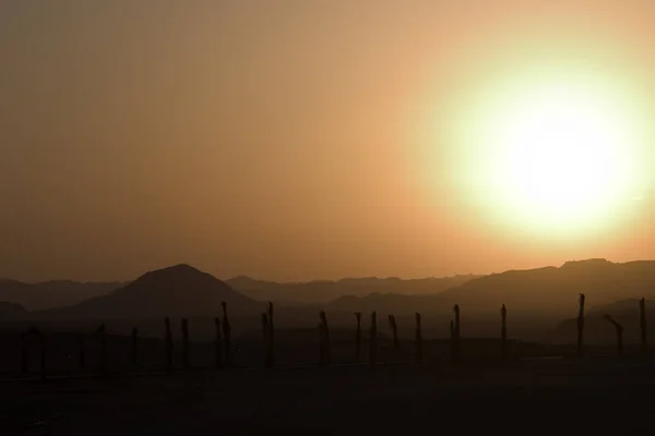 夕日の空赤い夕日 — ストック写真