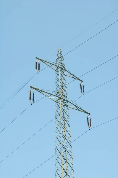 Eletricidade Alta Tensão Energia Elétrica — Fotografia de Stock