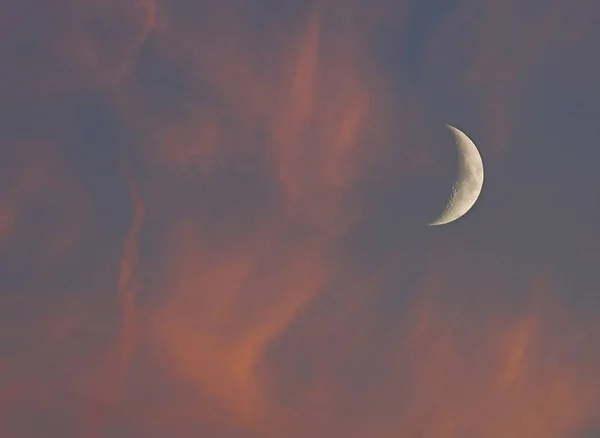 Фаза Луны Небе Природный Спутник Астрономическое Тело — стоковое фото
