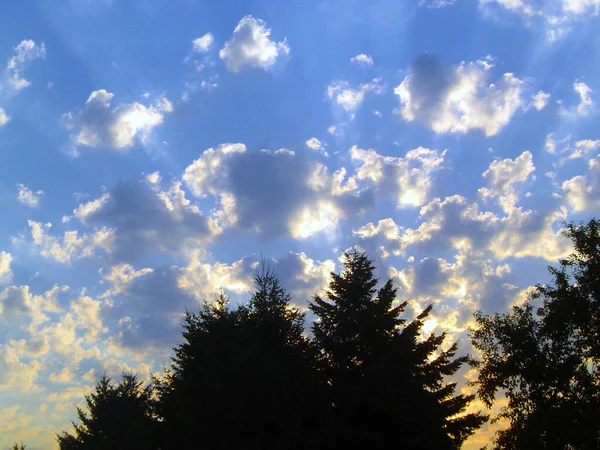 What Looks Sun Shining Look Out Skylight Window Clock Morning — Stock Photo, Image