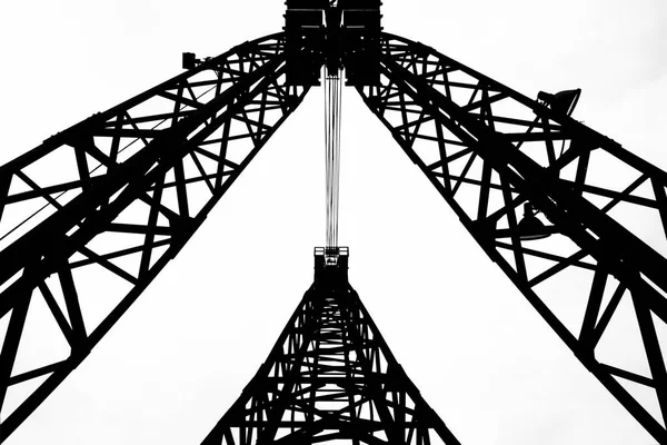 Silueta Puente Sobre Fondo Blanco —  Fotos de Stock