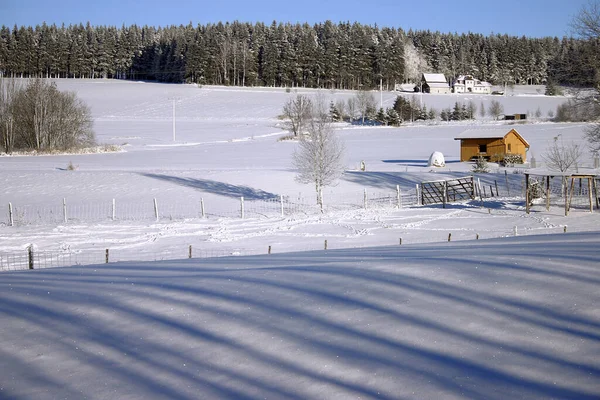 Snowy Landscape Kornbach — Stock Photo, Image