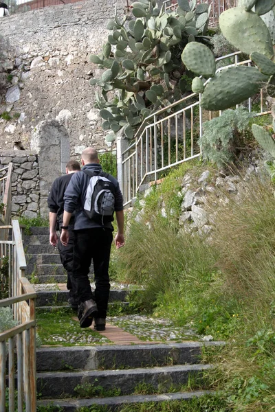 Taormina Sicilya Üzerinden Manastıra Yükselin — Stok fotoğraf