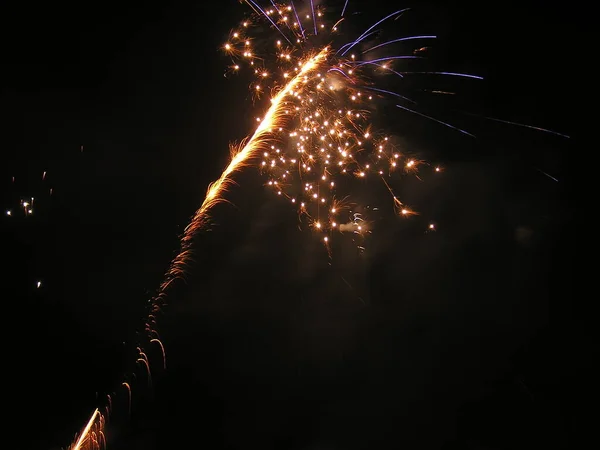 Fuochi Artificio Cielo Divertimento Colorato — Foto Stock