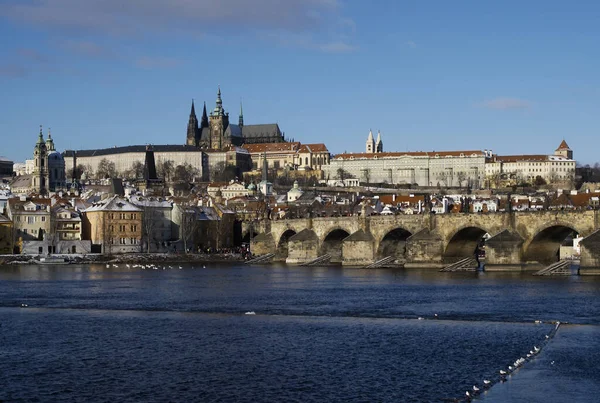 Vista Ponte Charles Prague — Fotografia de Stock