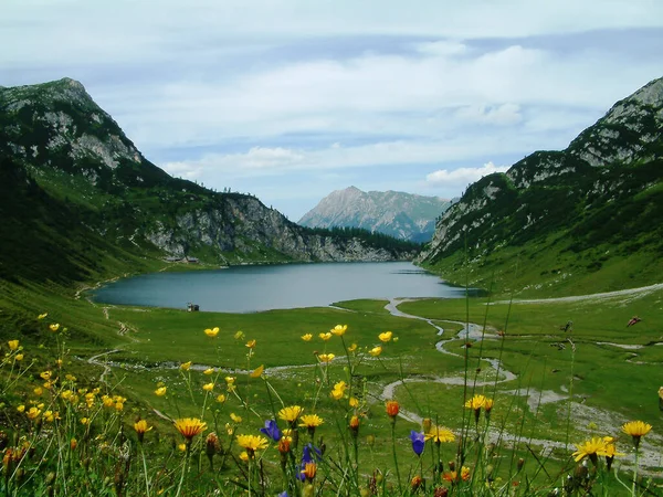 Malebný Pohled Krásnou Krajinu Alpách — Stock fotografie