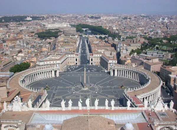 Praça São Pedro Roma Vista Catedral — Fotografia de Stock