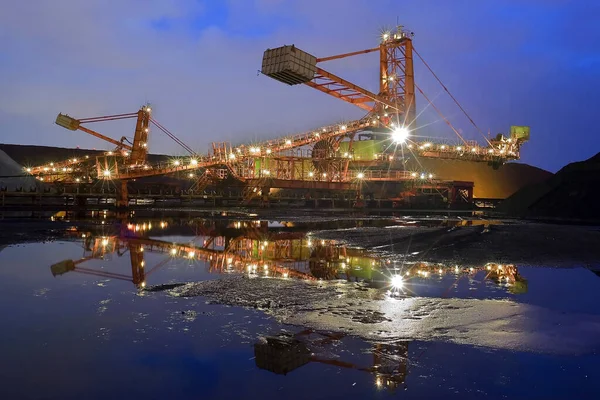 Armazenamento Transporte Carvão Porto Hansaport Hamburgo — Fotografia de Stock