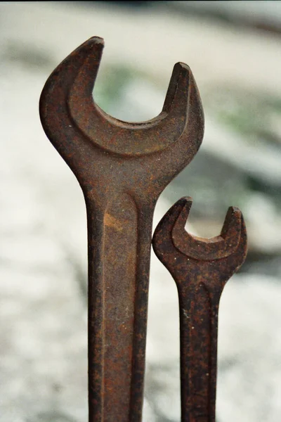 Šroubovací Klíč Velký Malý — Stock fotografie