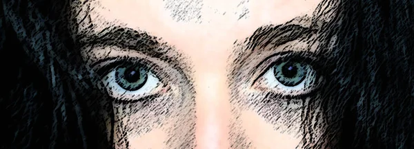 Nahaufnahme Eines Jungen Mannes Mit Blauem Auge — Stockfoto