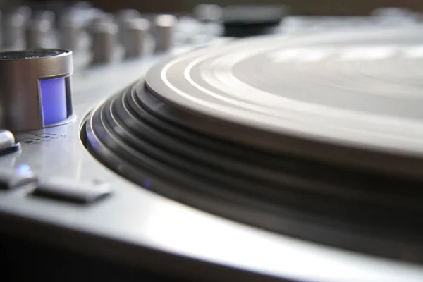 Close Turntable Glass Water — Stock Photo, Image