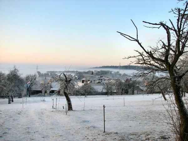 Blick Auf Eine Winterszene — Stockfoto