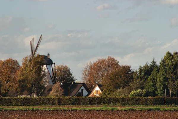 Molino Viento Stenden Kerken Rin Inferior — Foto de Stock