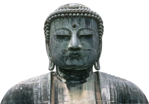 Retrato Grande Buda Kamakura Japão Isolado — Fotografia de Stock