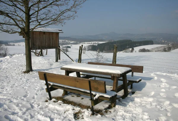 Vista Panoramica Del Paesaggio Invernale — Foto Stock