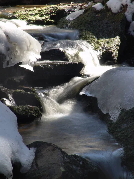 Belle Vue Sur Paysage Hivernal — Photo