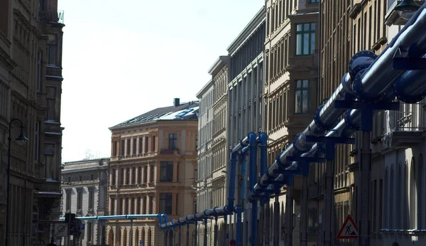 Leidingsysteem Voor Afwatering Van Ondergrondse Tunnel Leipzig — Stockfoto