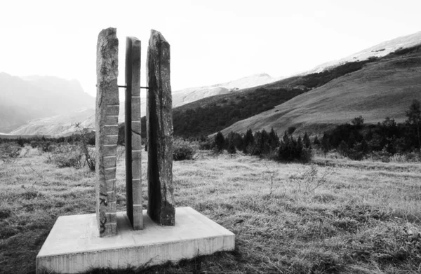 Cerca Madera Las Montañas — Foto de Stock