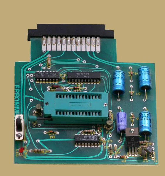 Computermotherboard Mit Einer Leiterplatte — Stockfoto