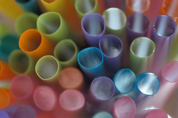 Plastic Cocktail Straws — Stock Photo, Image