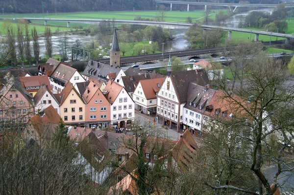 Vacker Utsikt Över Stadens Fasader — Stockfoto