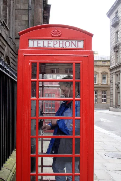 Червона Телефонна Коробка — стокове фото